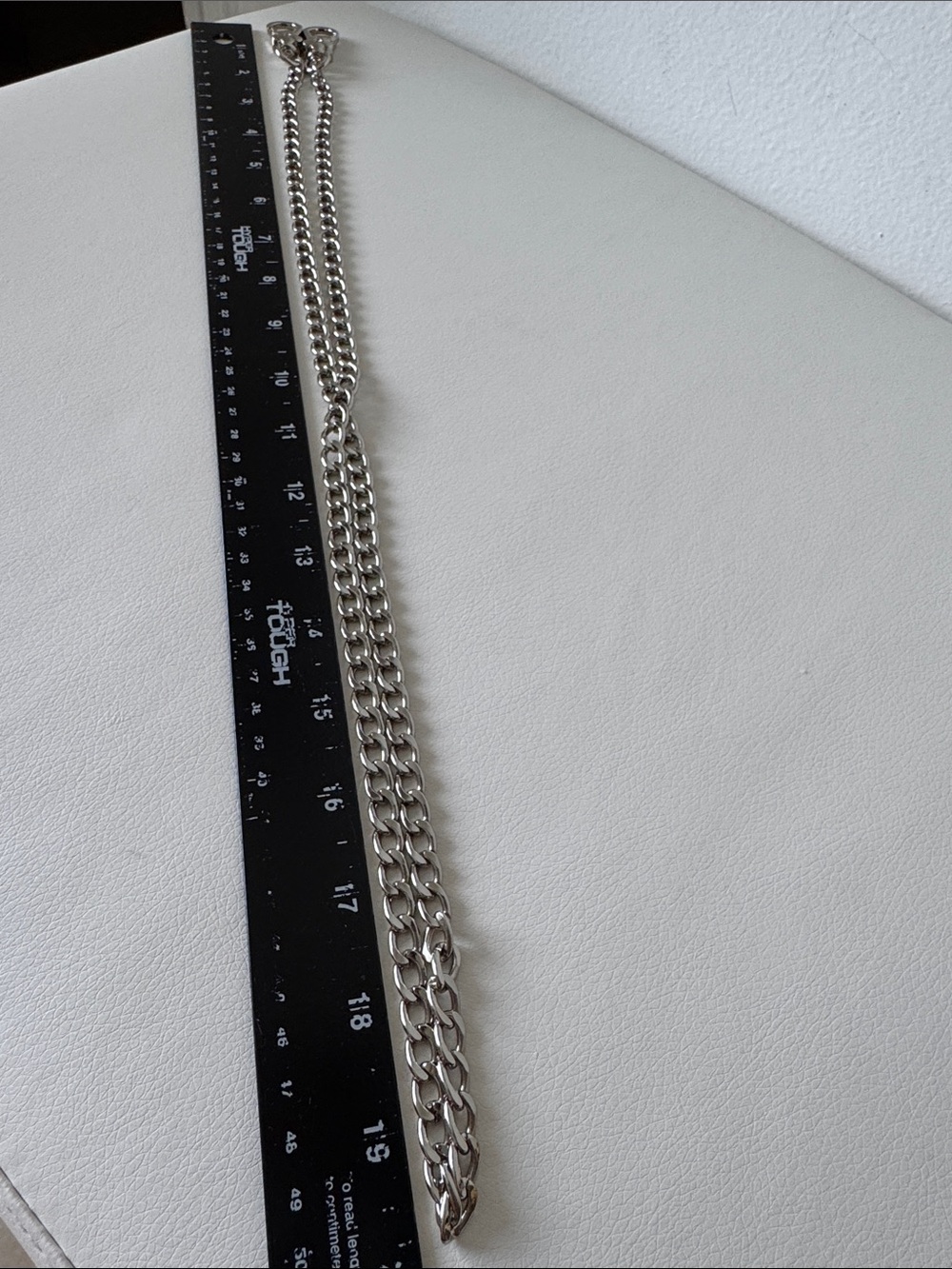 Silver Shoulder Chain Strap with Lobster Clasps for Bags/ Wallets- 20” Length - Picture 3 of 4